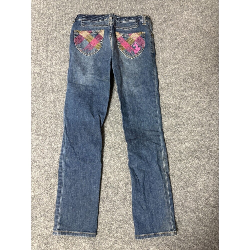 Baby Phat Jeans Womens 14 Embordered Pockets Blue Y2K